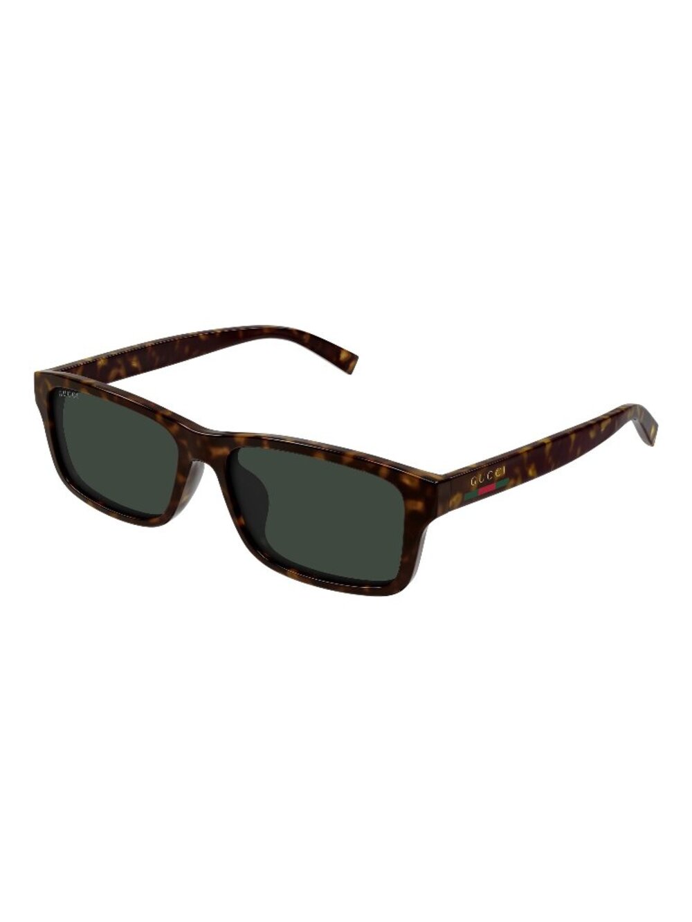 New Gucci Men's Sunglasses Havana Green Lens Injected Frame GG1986SA 002 57